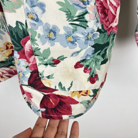 Vintage 80s Willowbend Floral Blazer M Jacket USA Made Golden Girls Cottagecore - Picture 5 of 8
